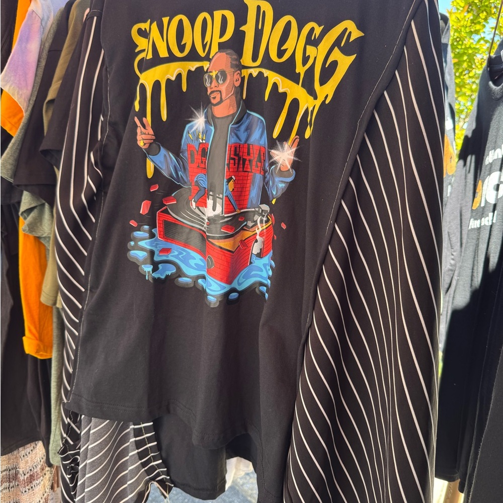 Snoop Dogg Handmade Poncho with Striped Sleeves one size fits most